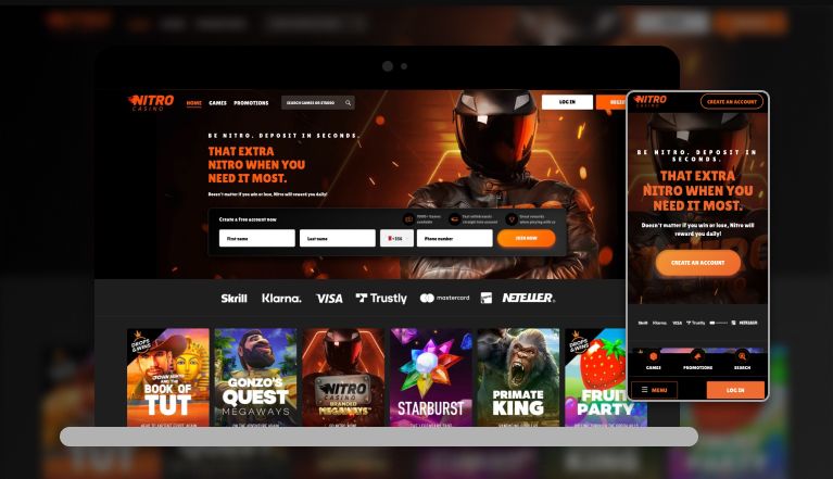 Nitro Casino - Nopea Ja Turvallinen Kasino Ilman Tiliä